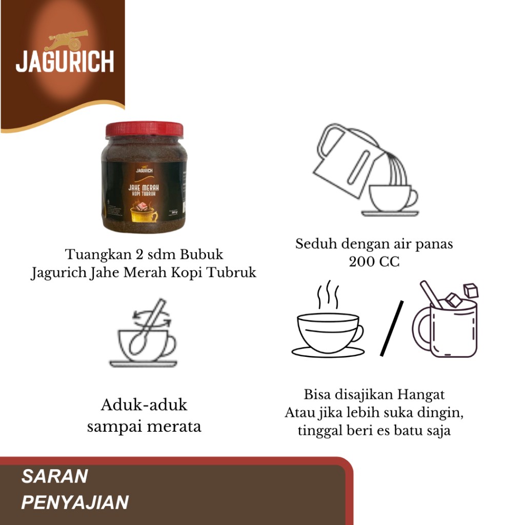 Red Ginger Coffee Tubruk 300g powder, aromatic warming blend