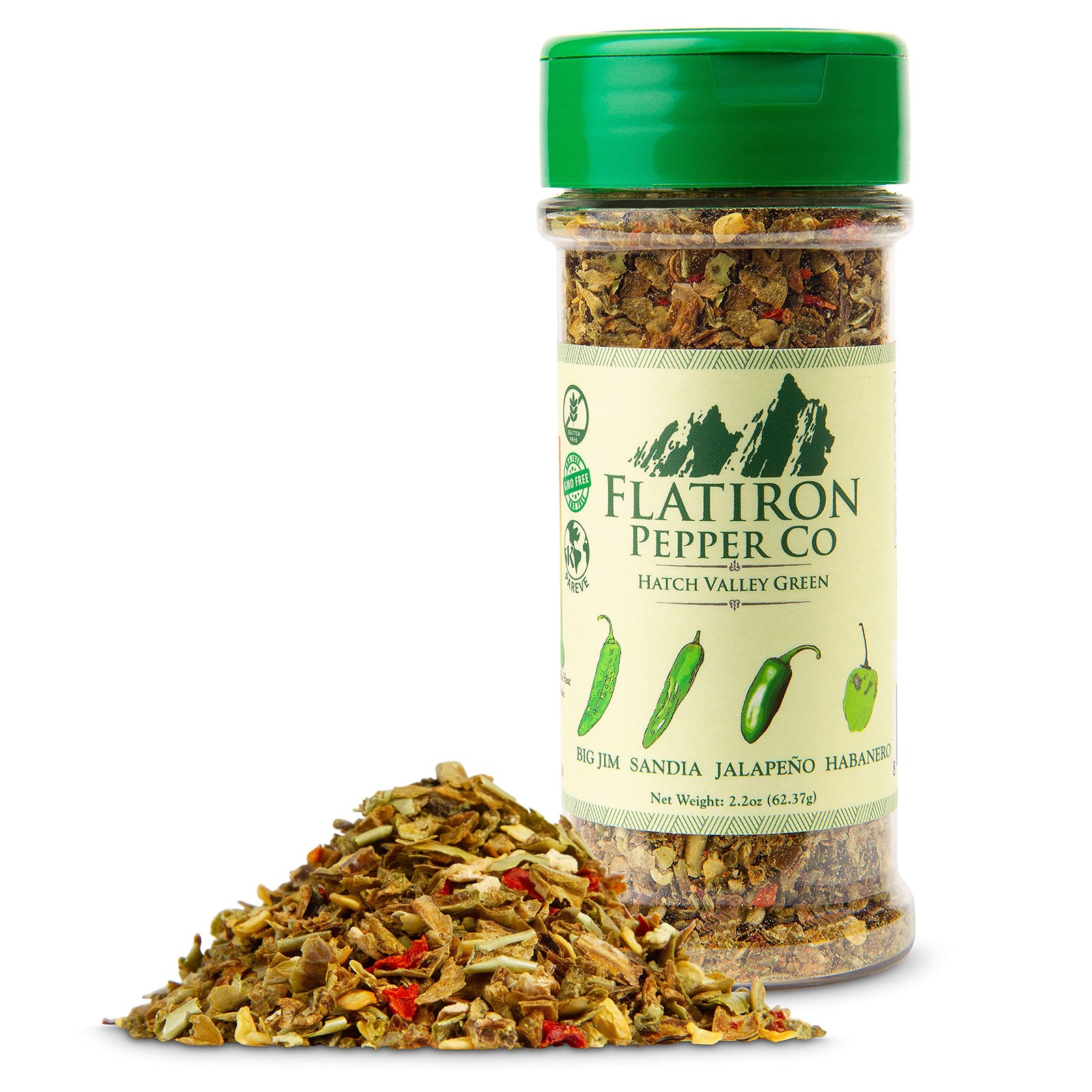 Flatiron Pepper Co – Hatch Valley Green. Premium Green Chile Flakes. Hatch Gr…