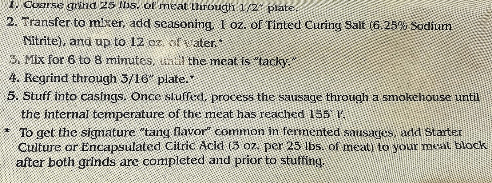 A.C. Legg #114 Summer Sausage Seasoning, 18 Oz- 1 Pack W/Cure