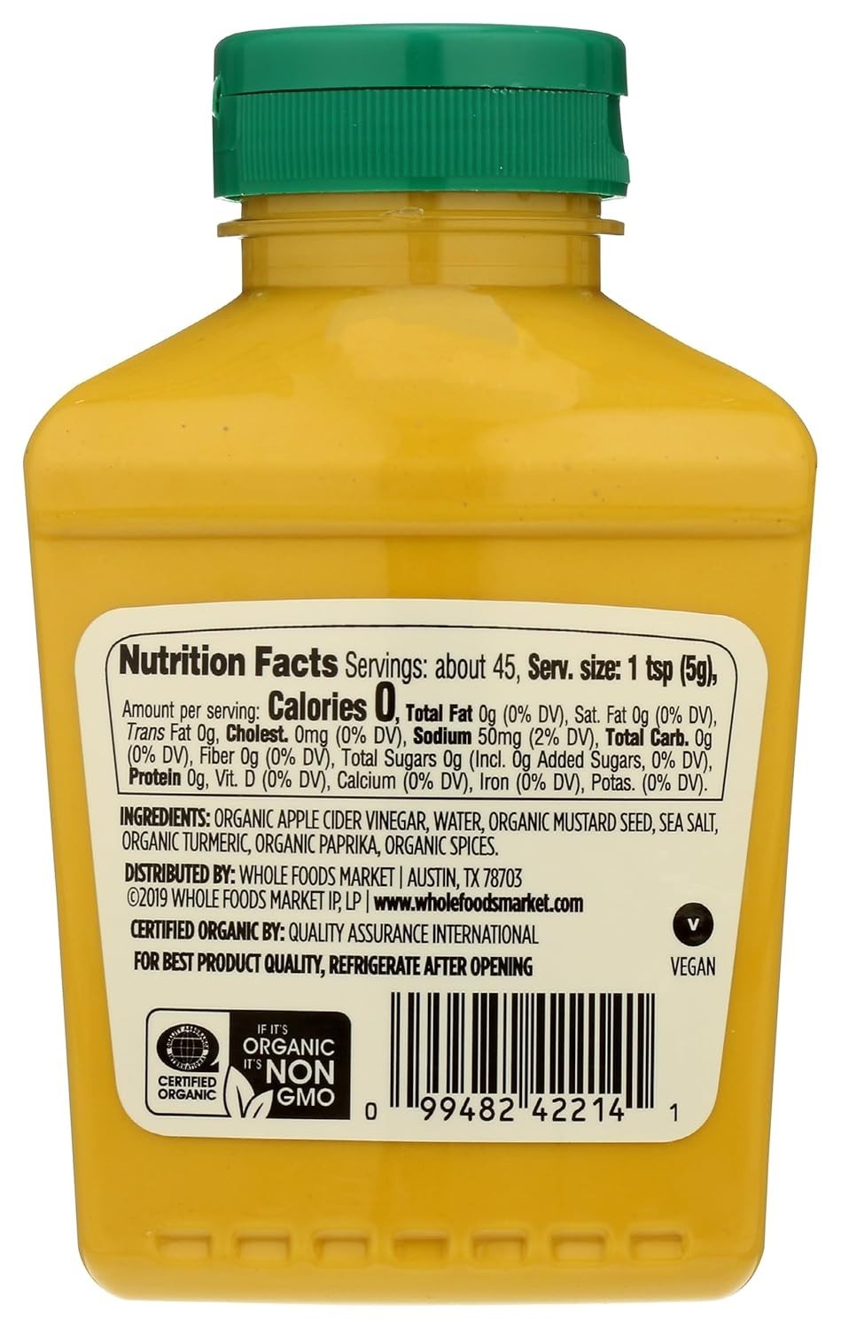 Sustainable Organic Yellow Mustard, 8 Ounce – Perfect for Grilling & Picnics