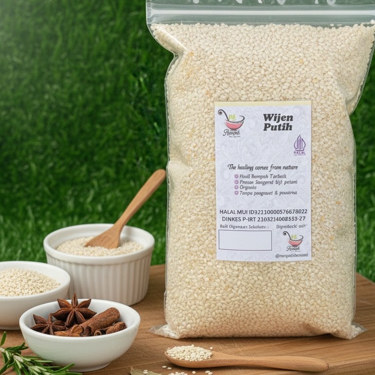 White Sesame Seeds 1kg | Halal | Kitchen Topping & Baking | Eco Conscious Flavor