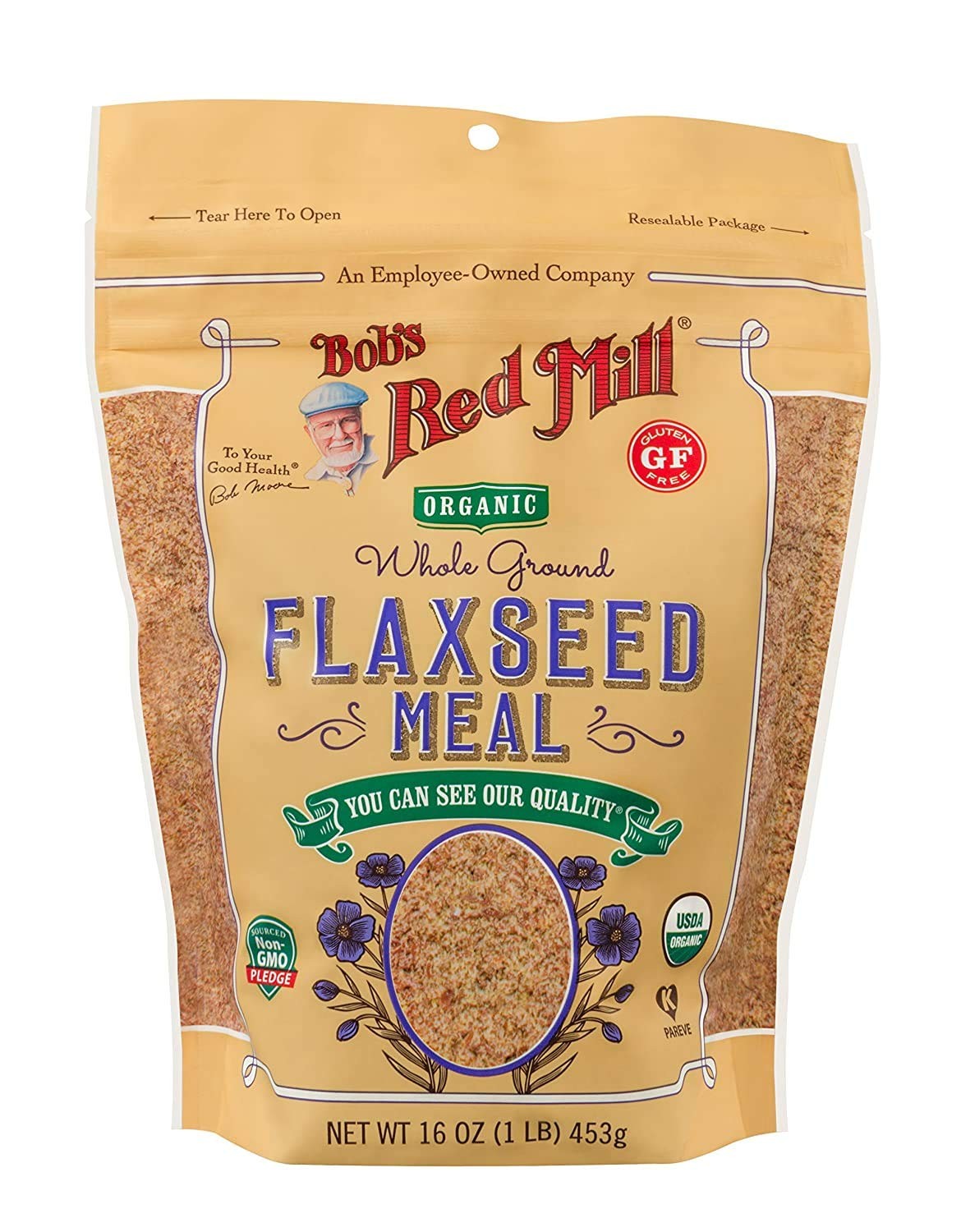 Organic Brown Flaxseed Meal, 16-Ounce (Pack of 2)