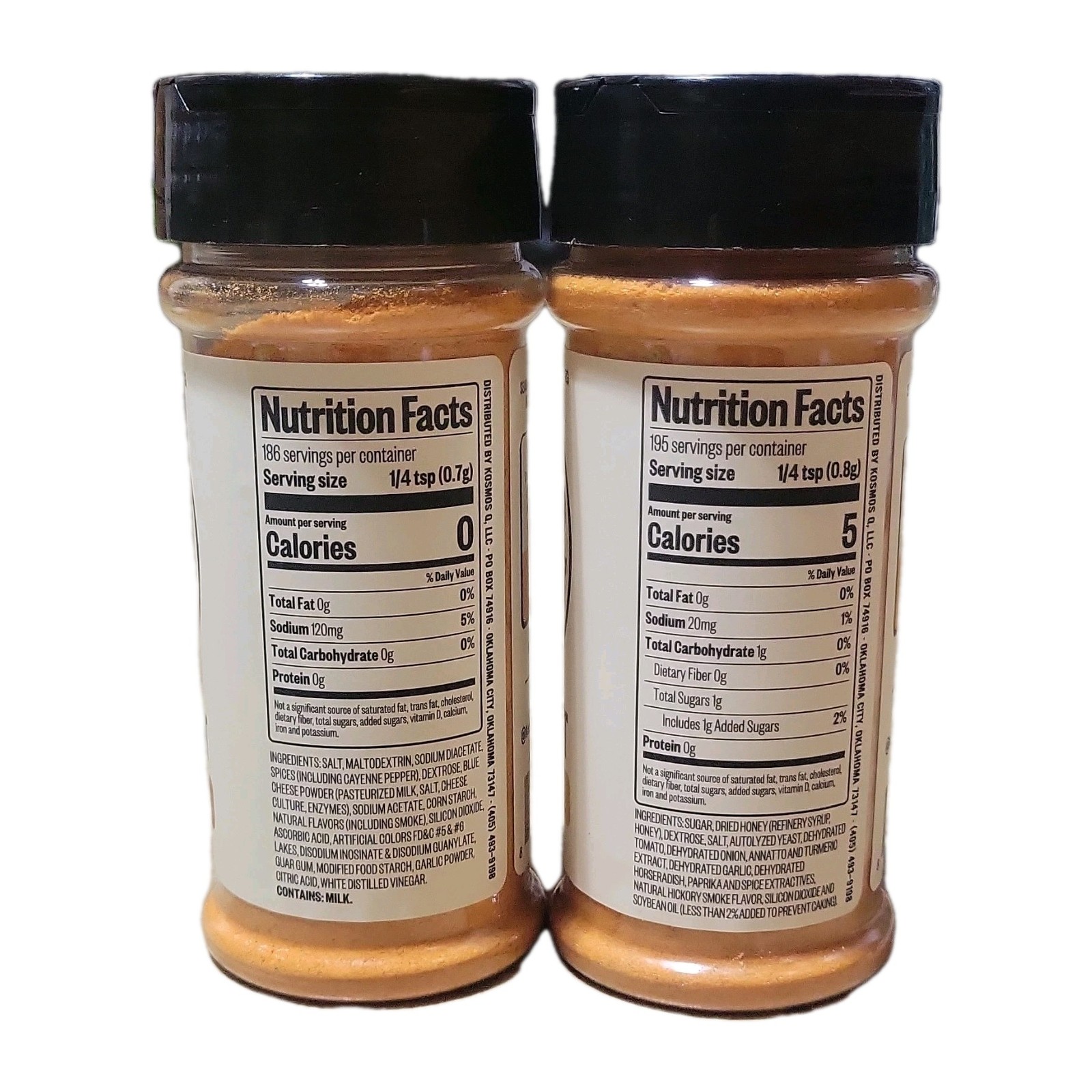 Kosmos Q Competition BBQ Wing Dust Seasoning Buffalo 4.6 OZ & Honey BBQ 5.5 OZ