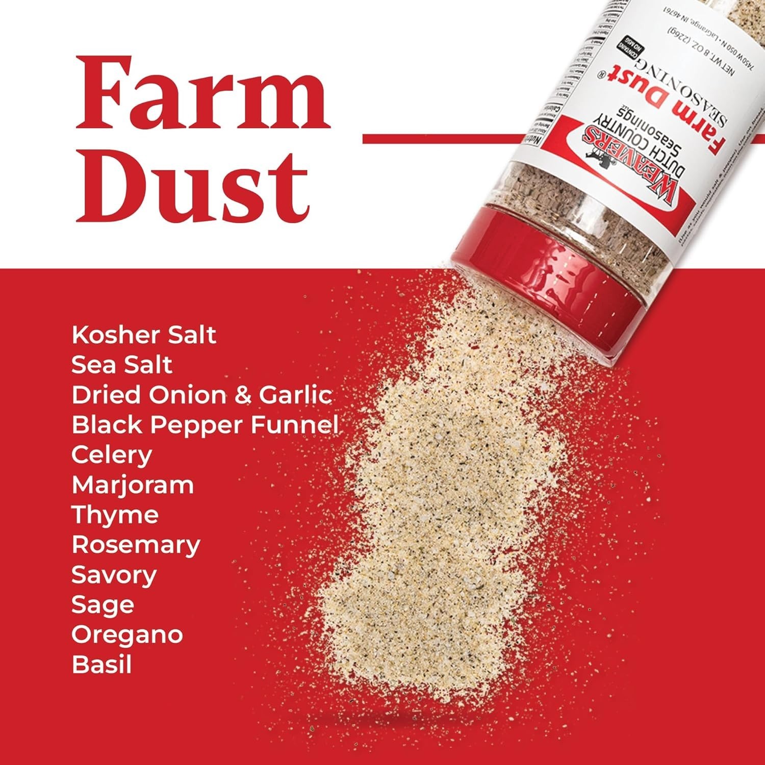 Flavorful 8 Oz. Farm Dust Seasoning for All Ages – No MSG & Gourmet Dust