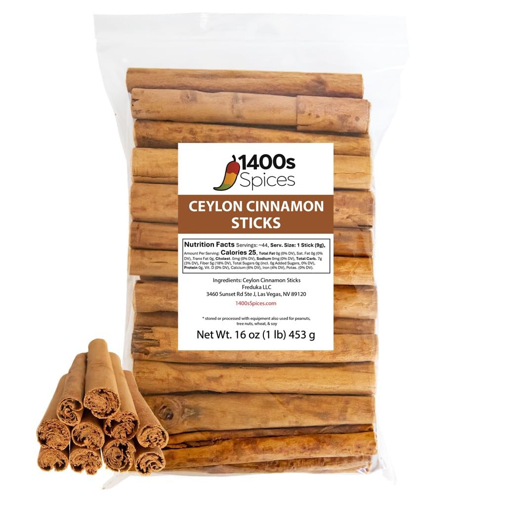 1lb Ceylon Cinnamon Sticks from Sri Lanka, Canela Entera