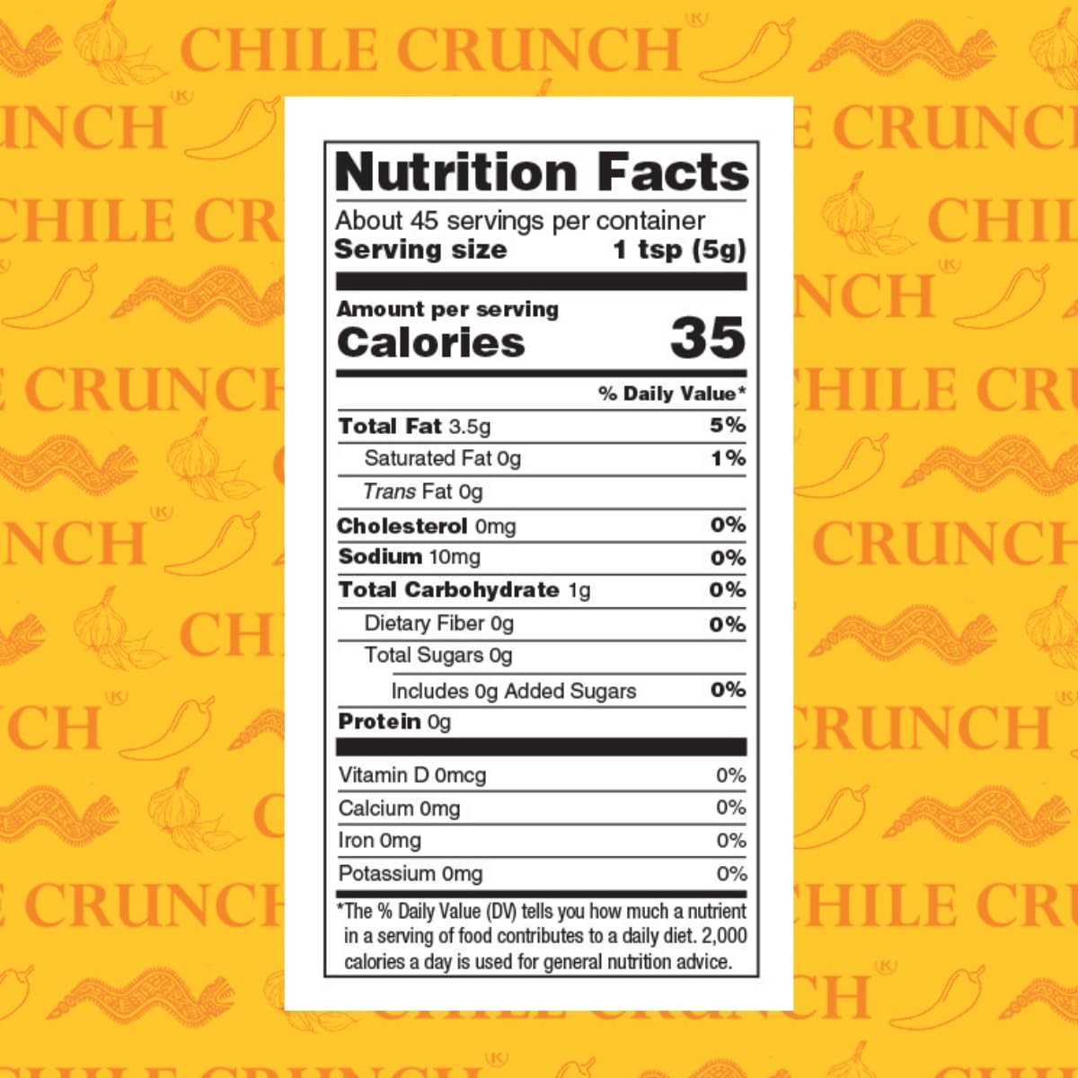 – A Crunchy All Natural Spicy Condiment Original – 1 Jar