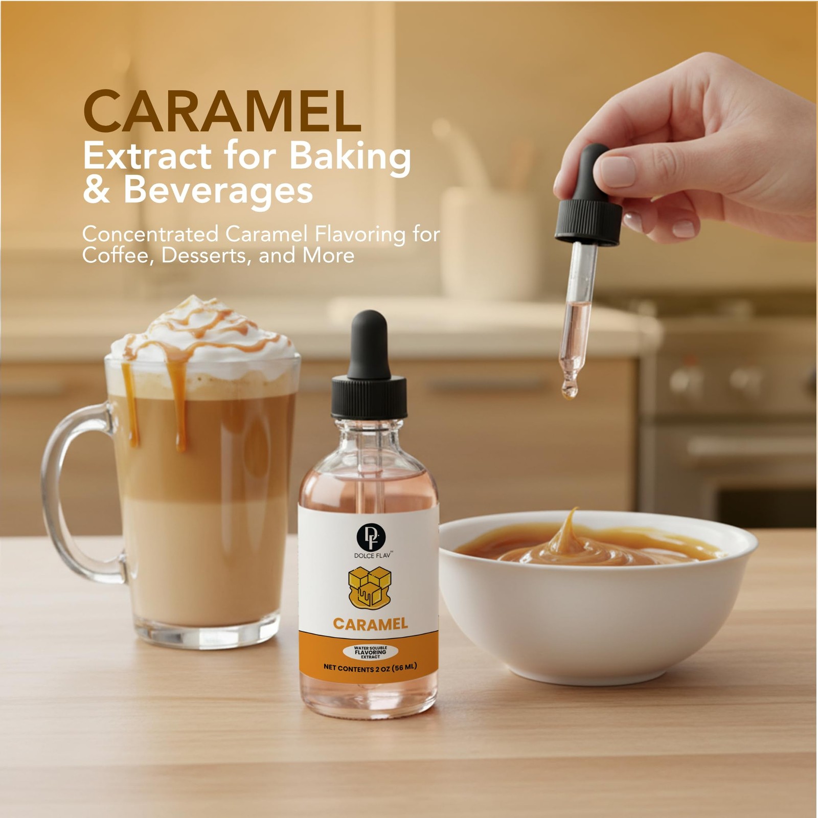 Natural Caramel Extract – 2 Ounce Water-Soluble Multipurpose Flavoring Ideal …