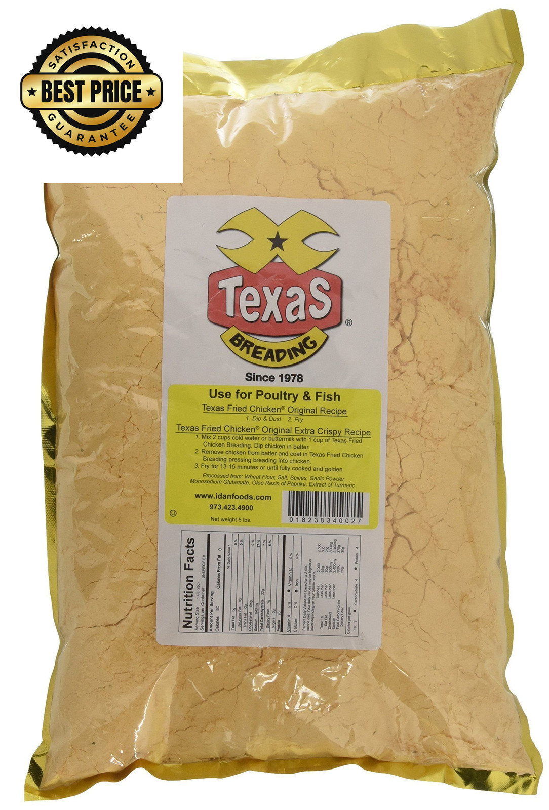 Texas Fried Chicken Breading, 5 lbs. 5 Pound (Pack of 1)
