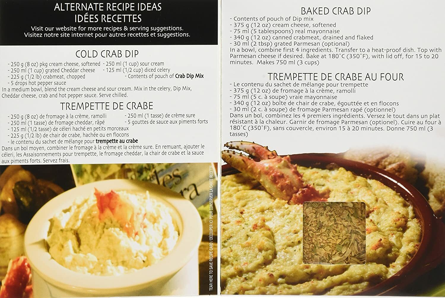GOURMET DU VILLAGE, FRENCH GOURMET HOT & CHILLED DIP SEASONING MIXES,ALL FLAVORS
