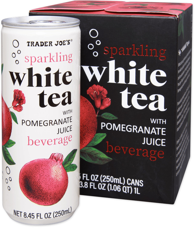 Trader Joe’s Sparkling White Tea with Pomegranate Juice 8.45 Fl Oz – Pack of 3