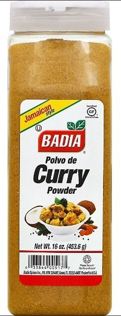 Curry Badia Powder Seasoning Jamaican Style Gluten Free 1LB Pack Organic 16oz