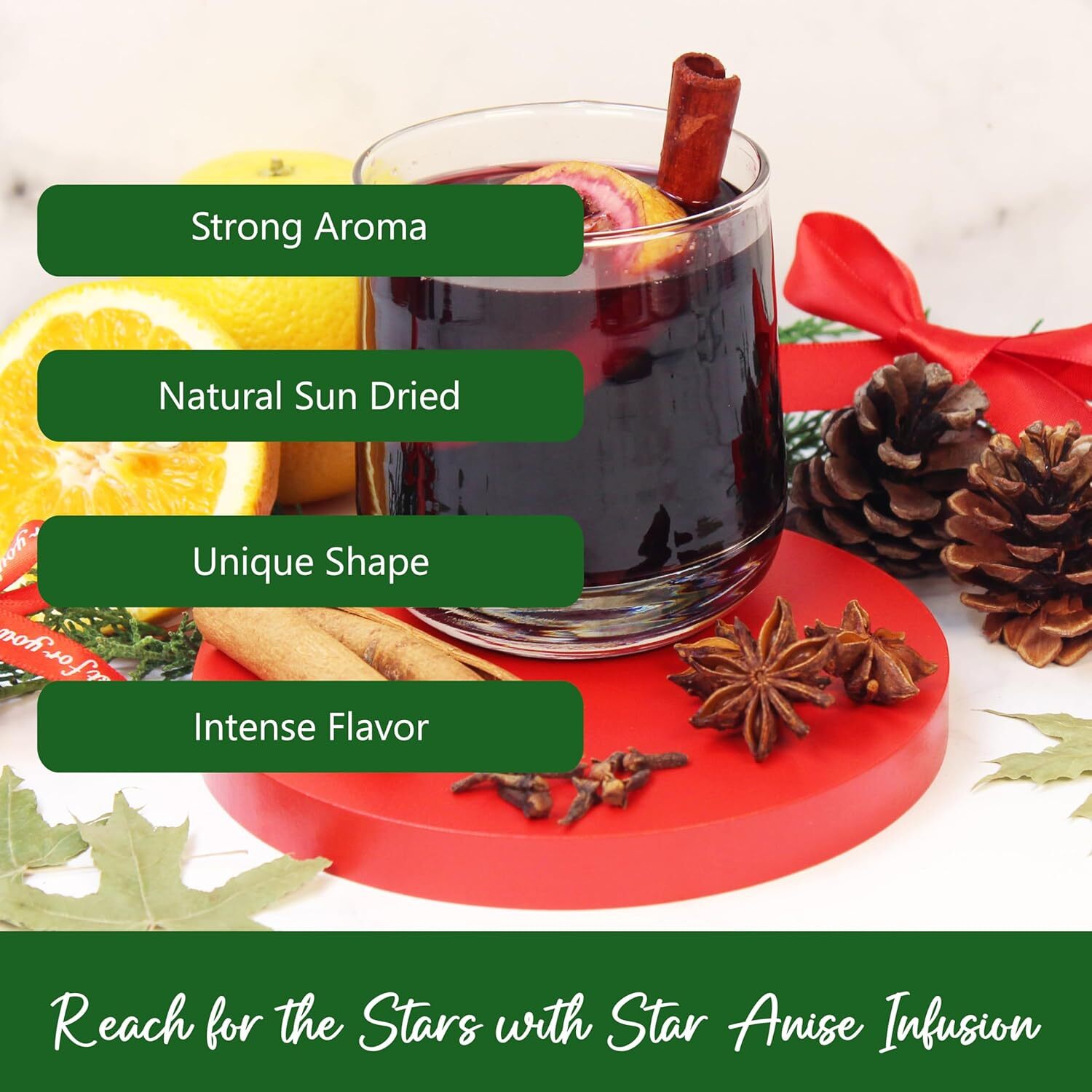 NPG Star Anise Seed Whole 16 Oz, 100% Natural Chinese Anise Star Pods Spice