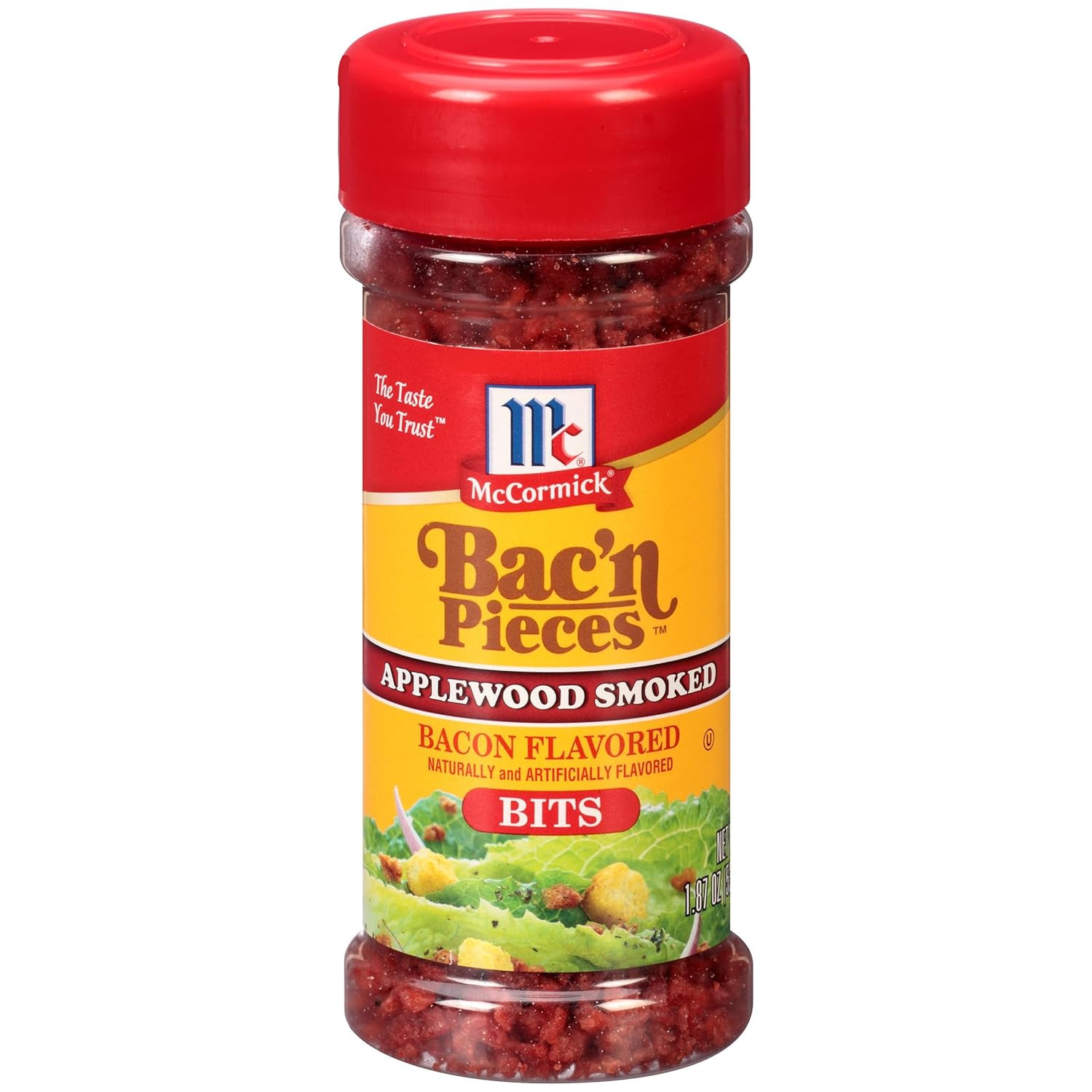 Bac’N Pieces Applewood Smoked Bacon Flavored Bits, 1.87 Oz (Pack of 12)