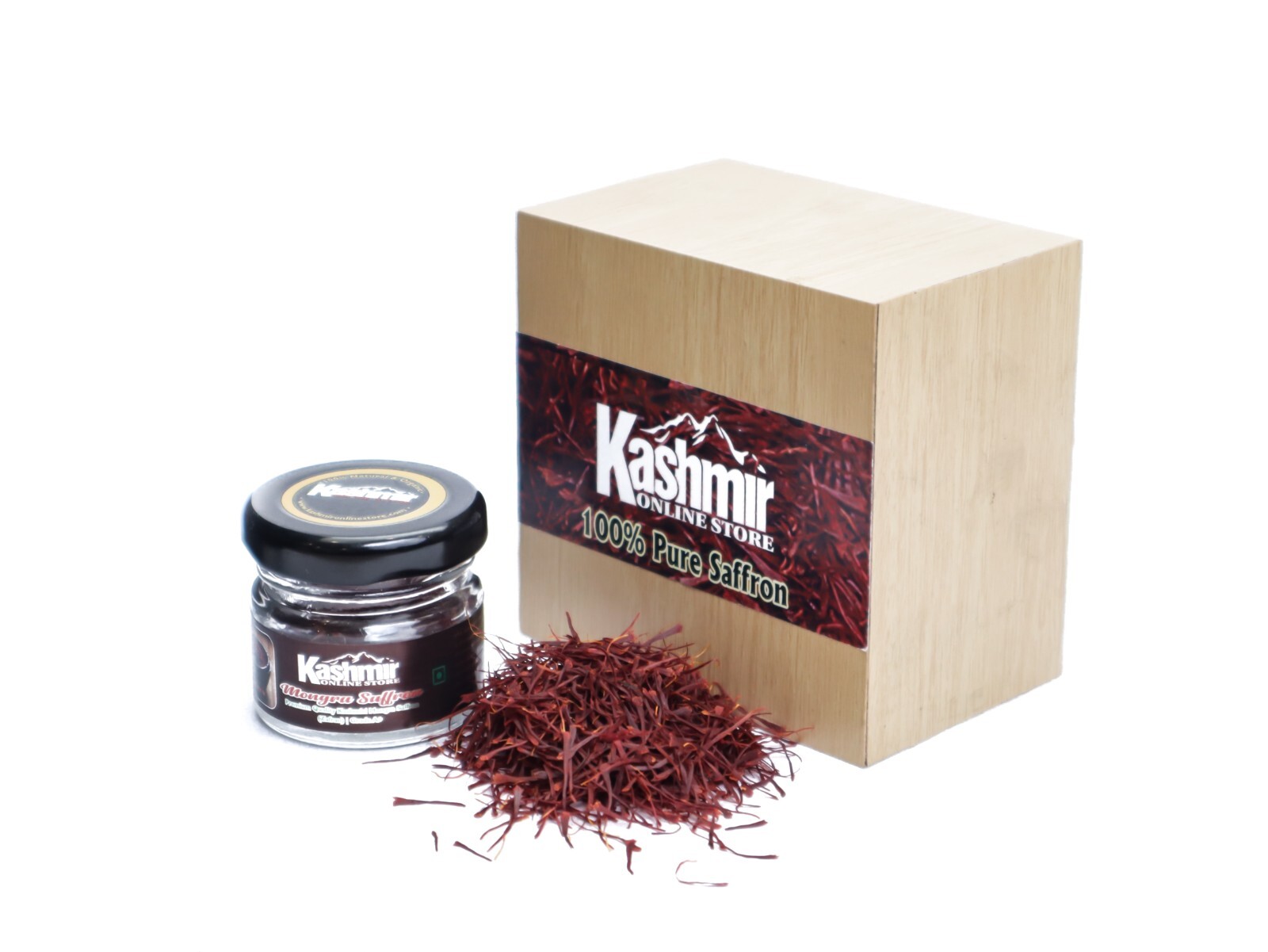 A+ Grade Premium Quality Red Kashmiri Saffron Original Pure 1Gm Kesar Spice Box.