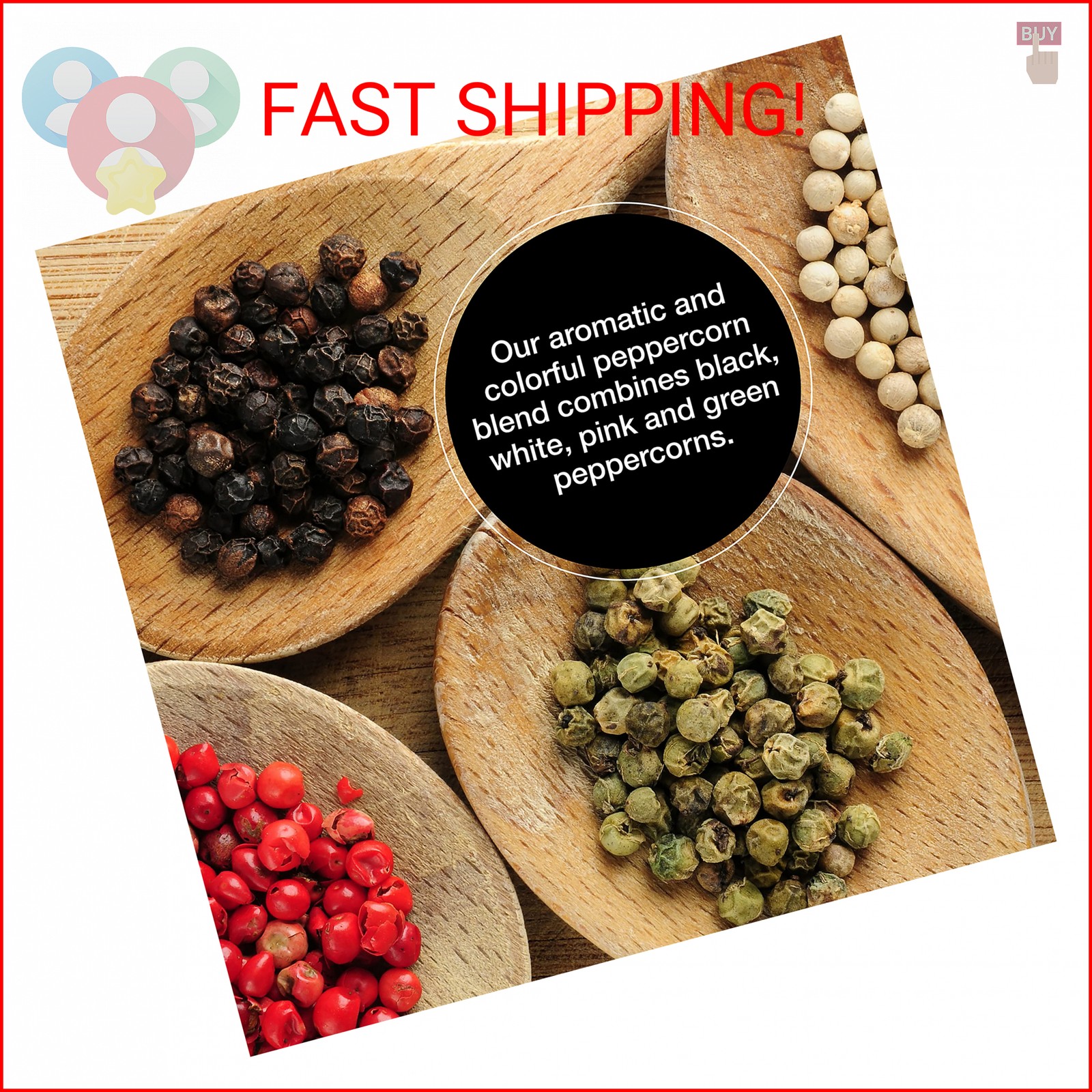 The Spice Lab Rainbow Peppercorns – Mixed Peppercorns Whole – 1 Pound Resealable