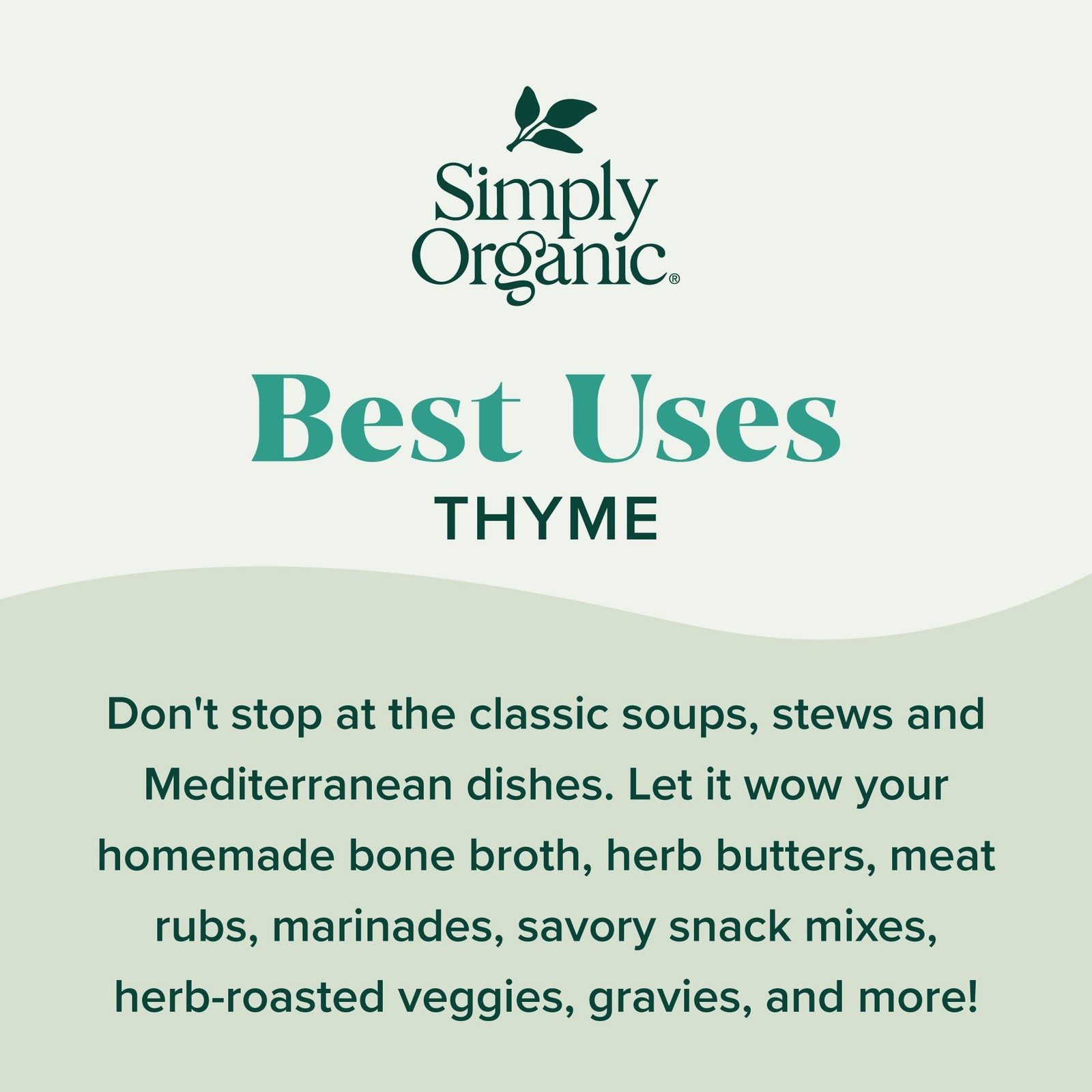 Simply Organic Whole Thyme Leaf, 0.78 Ounce Jar, Woodsy, oz (Pack of 1)