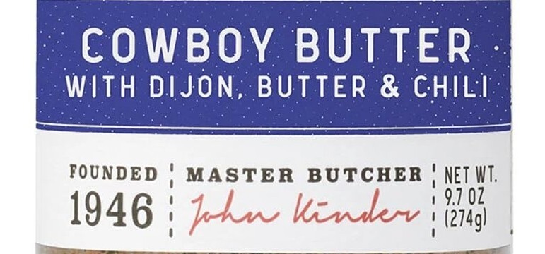Kinder’s Cowboy Butter Seasoning 9.6 oz Dijon Mustard Red Chili Teaks Chops Veg