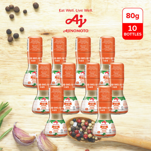 Ajinomoto Aji-Shio Flavoured Aromatic White & Black Pepper Bottle Refill Pack