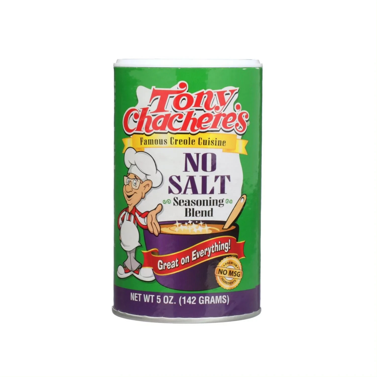 Tony Chachere’s No Salt, Cajun, Seasoning – 5 oz