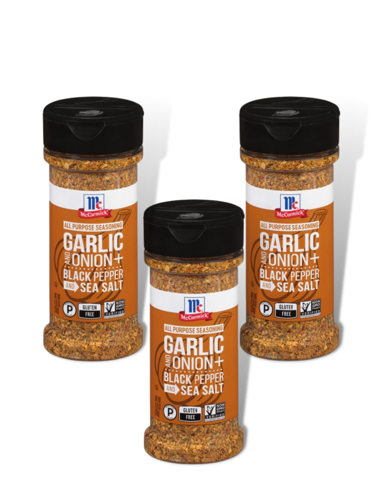McCormick Garlic, Onion, Black Pepper Sea Salt Seasoning, 4.25 oz (pack of 3)
