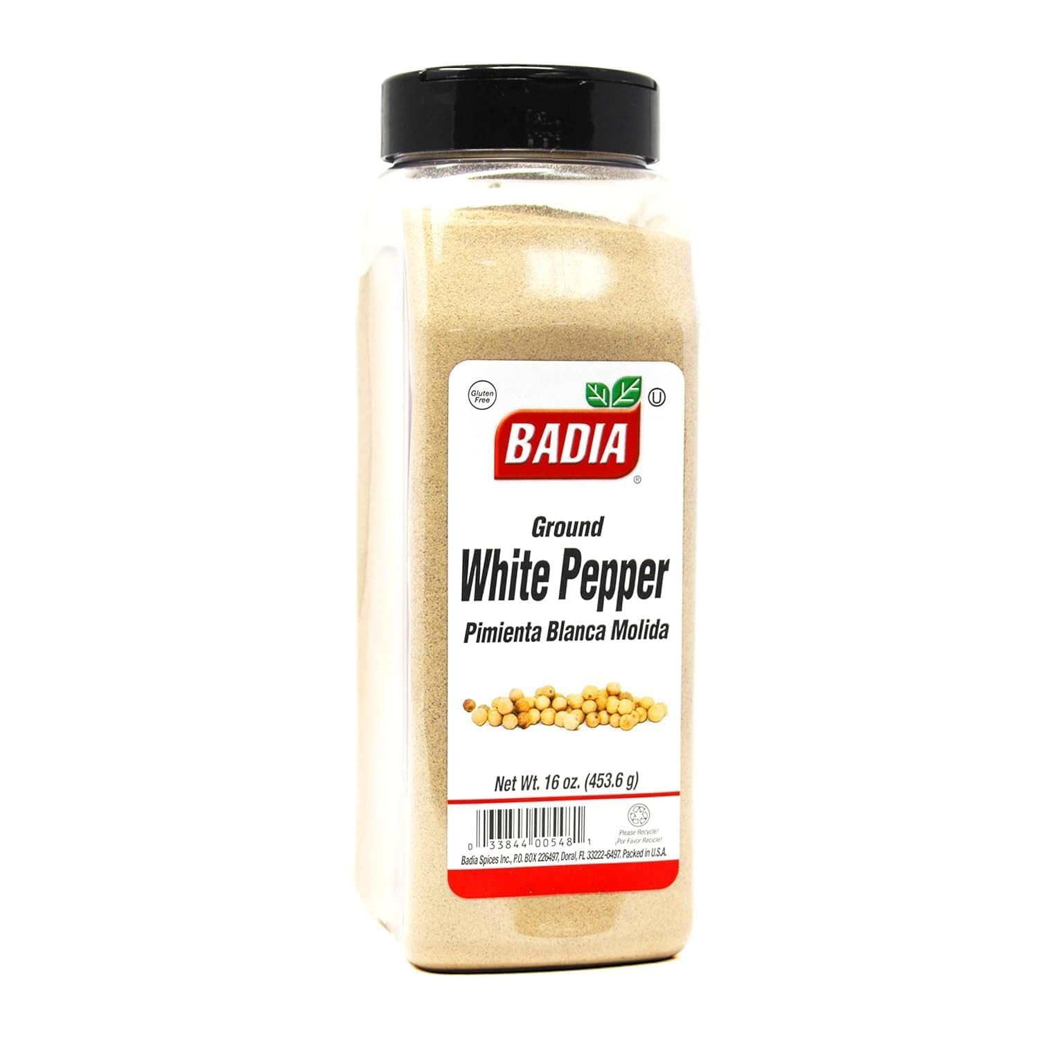 Ground White Pepper 16 oz Powder Spice Kosher Gluten Free Seasoning