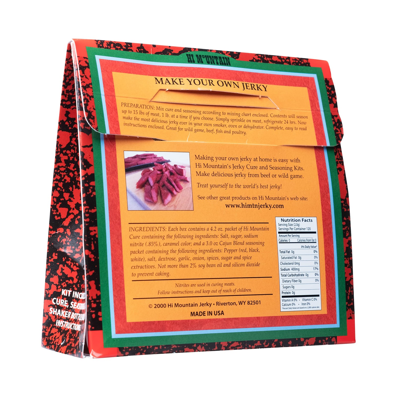 Hi Mountain Jerky Seasoning and Cure Kit | CAJUN BLEND 7.2 Ounce (Pack of 1)