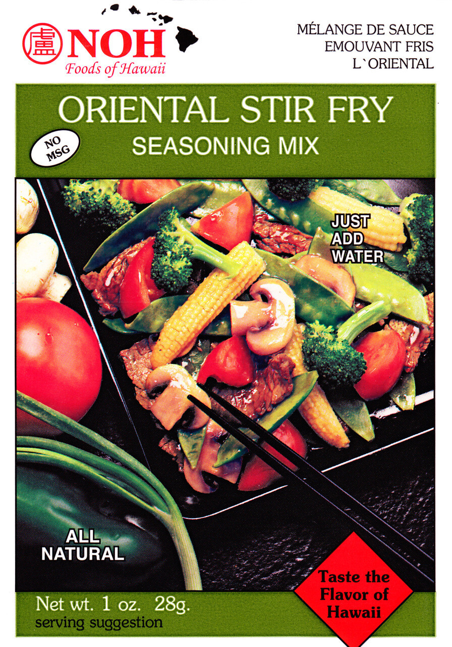 NOH Foods of Hawaii ORIENTAL STIR FRY Seasoning Mix 1 oz. 28g NO MSG Made in USA