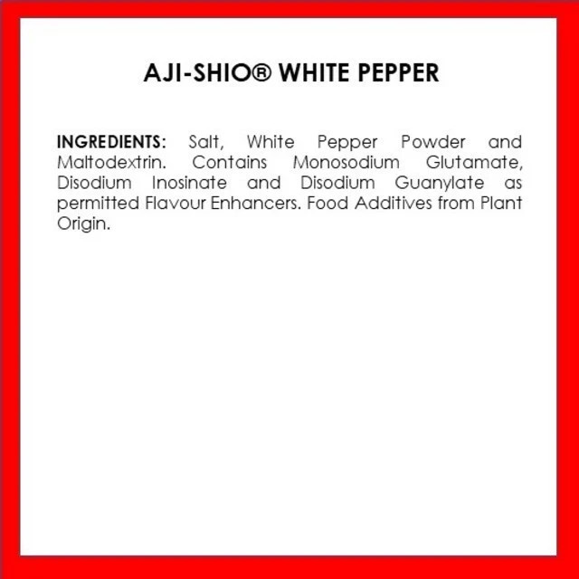 Ajinomoto Aji-Shio Flavoured White Pepper Refill Pack 40g x 6packs