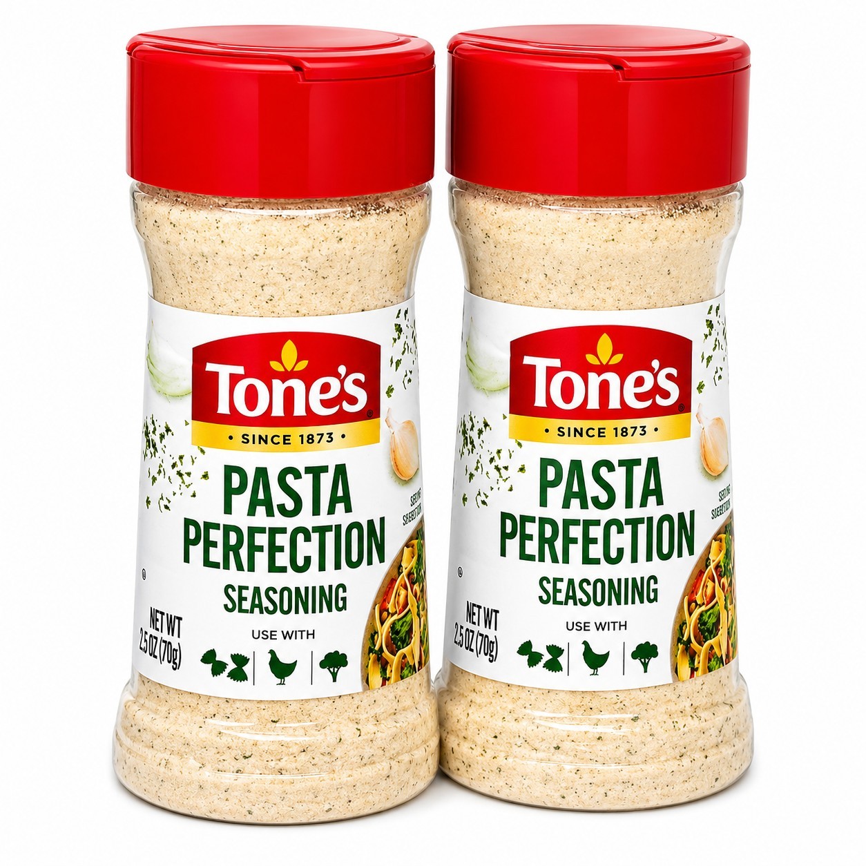 Tones Pasta Perfection Seasoning 2 Pk Garlic Herb Creamy Pasta Chicken Blend 5oz