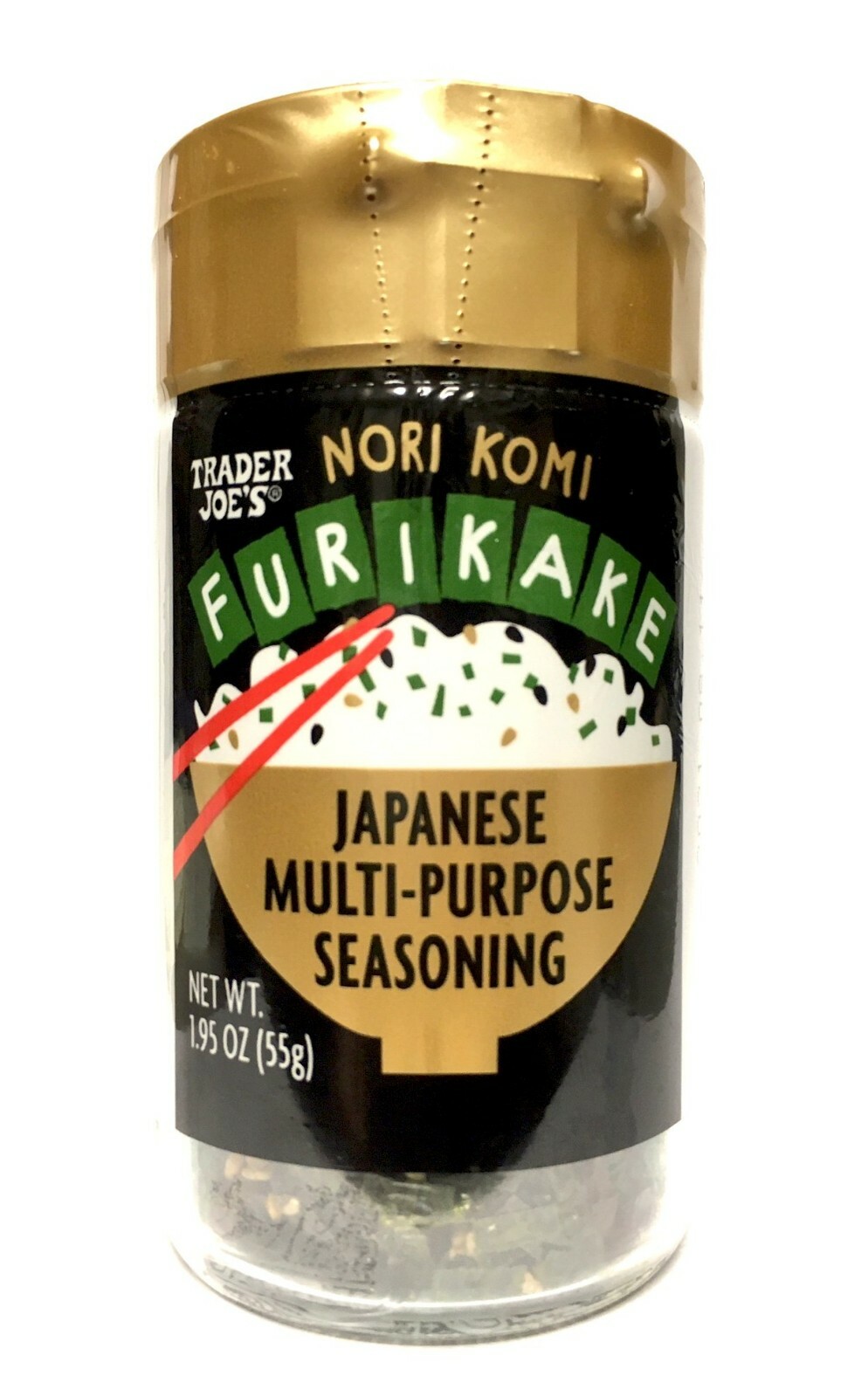 Trader Joe’s Furikake Nori Komi Japanese Seasoning No MSG 1.95oz Glass Jar FRESH