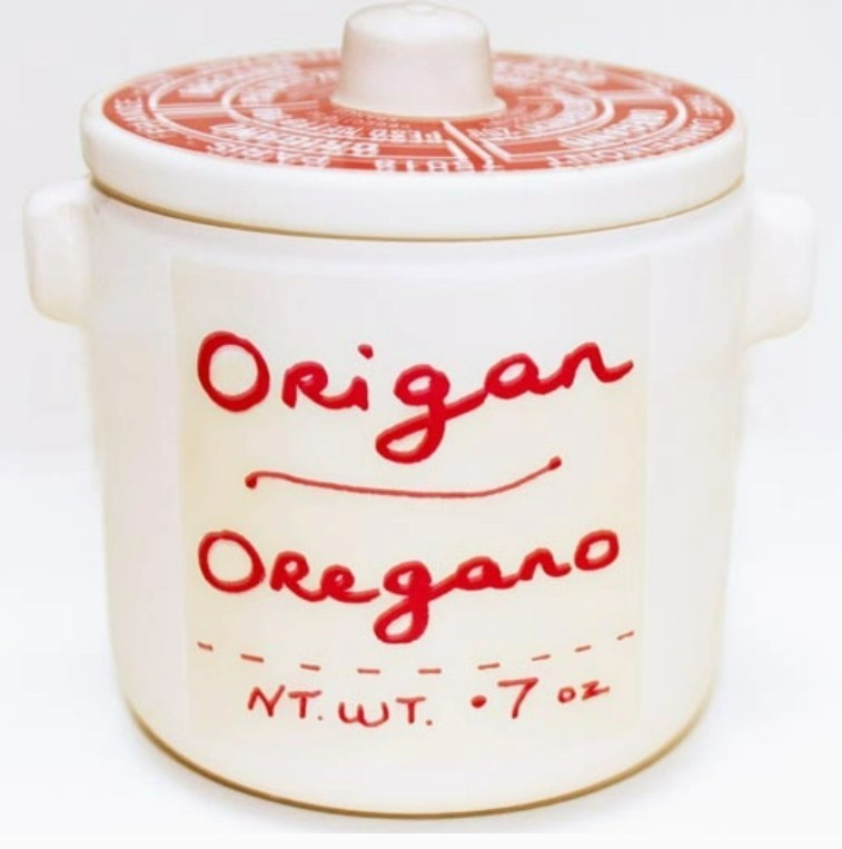 Aux Anysetiers Du Roy, Oregano (Origan) in Lidded Ceramic Crock, .7 oz, Imported