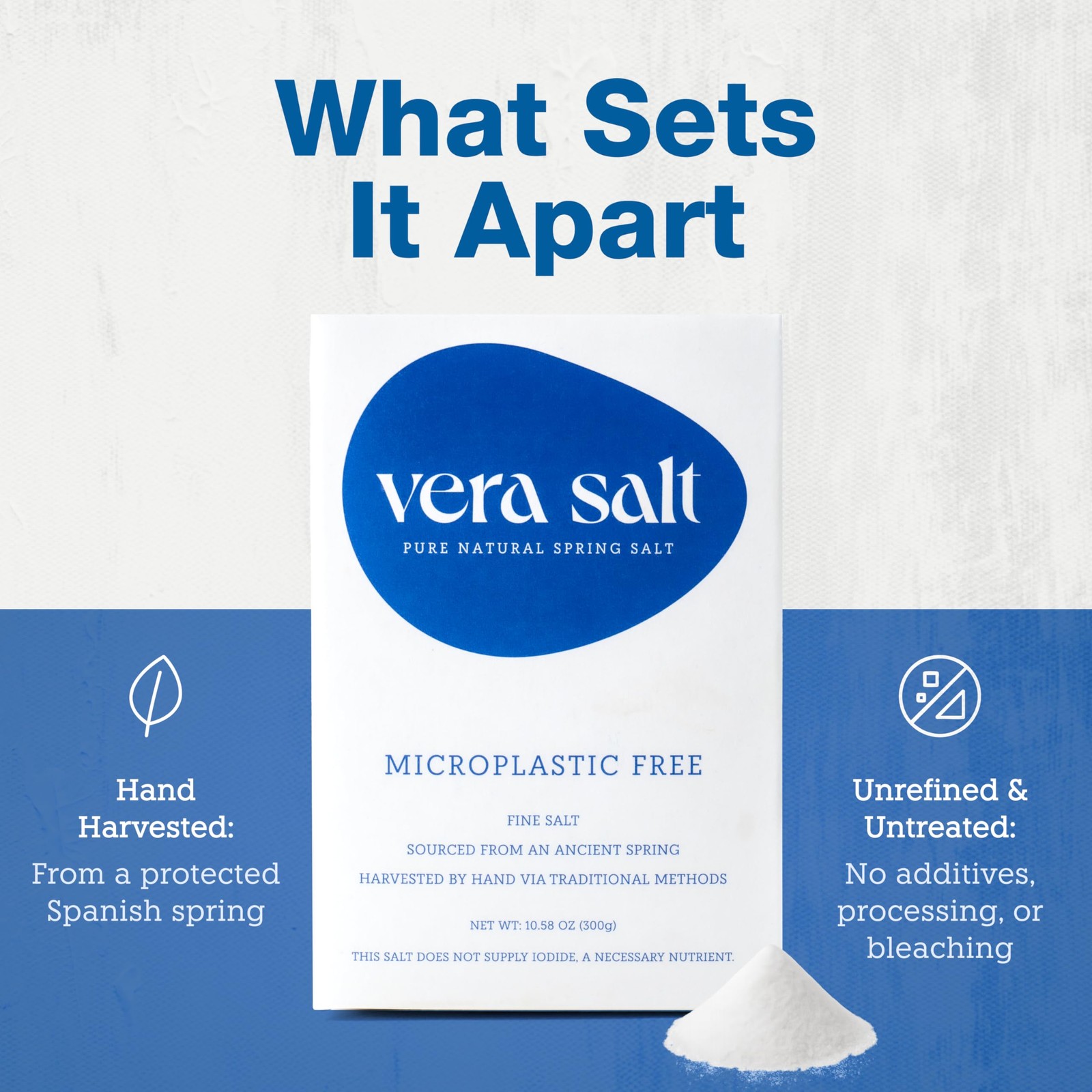 Vera Salt Fine Spring – 300g Pack – 10.58 Ounce (Pack of 1)