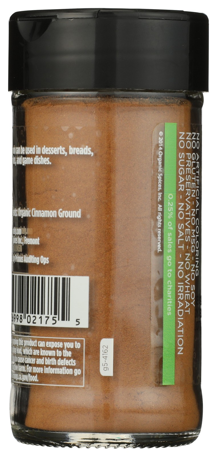 Organic Ground Cinnamon By Spicely 1.4 Oz 3 Pack