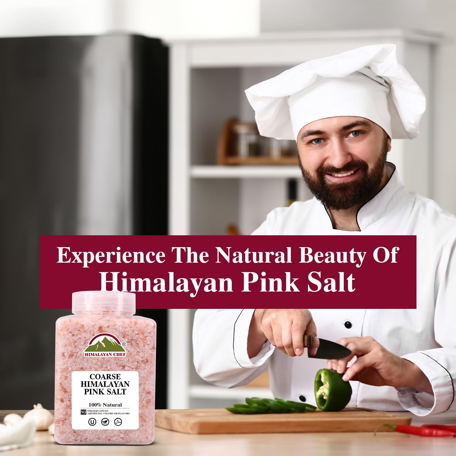 Pink Himalayan Salt Coarse Grain 5 lb Jar, Mineral Rich, Grinder Refill, Cooking