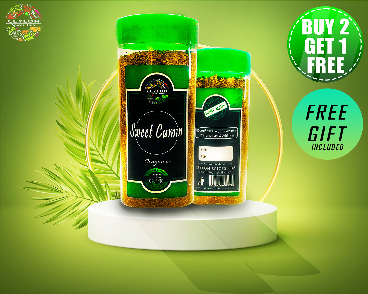 Ceylon Organic Sweet Cumin Seeds Natural High Quality Spices “Buy 2 Get 1 Free”