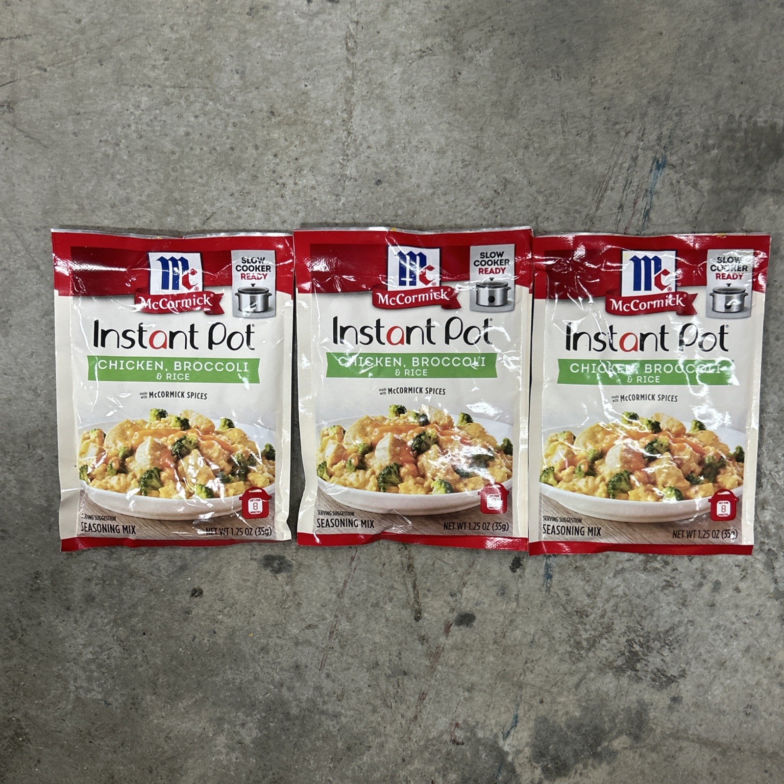 3 packs – McCormick instant pot seasoning mix – Chicken Broccoli Rice
