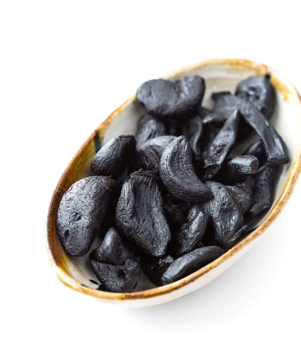 Black Garlic 1/2 LB from US. Organic Great for Immune System Vacuum Sealed
