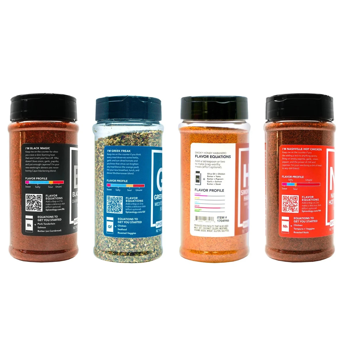 SPICEOLOGY SPICES RUBS SEASONING GIFT SET GREEK FREAK BLACK MAGIC VARIETY PACK ~