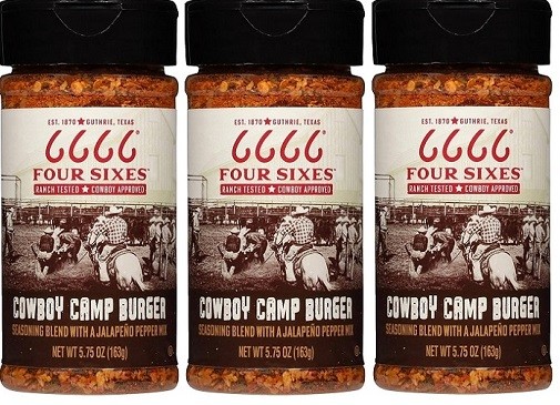Four Sixes Cowboy Camp Burger Seasoning 3 Pack