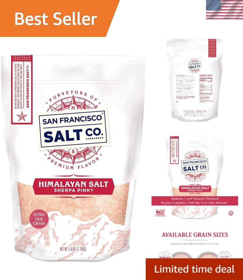 5 lbs. Extra-Fine Himalayan Salt, Kosher Certified – Gourmet Seasoning