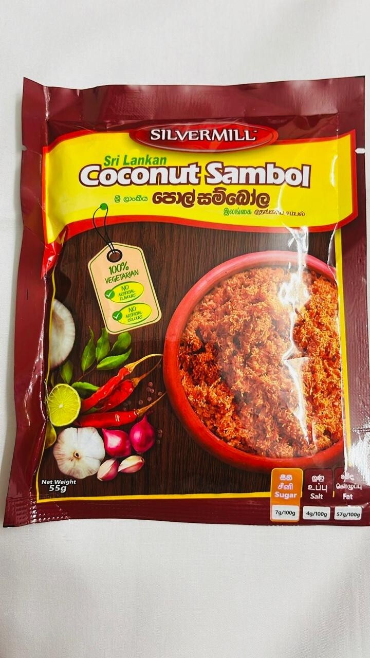 Sri Lankan Coconut Sambol with Chilly Powder Best, Super Product Vegetarian 5pac