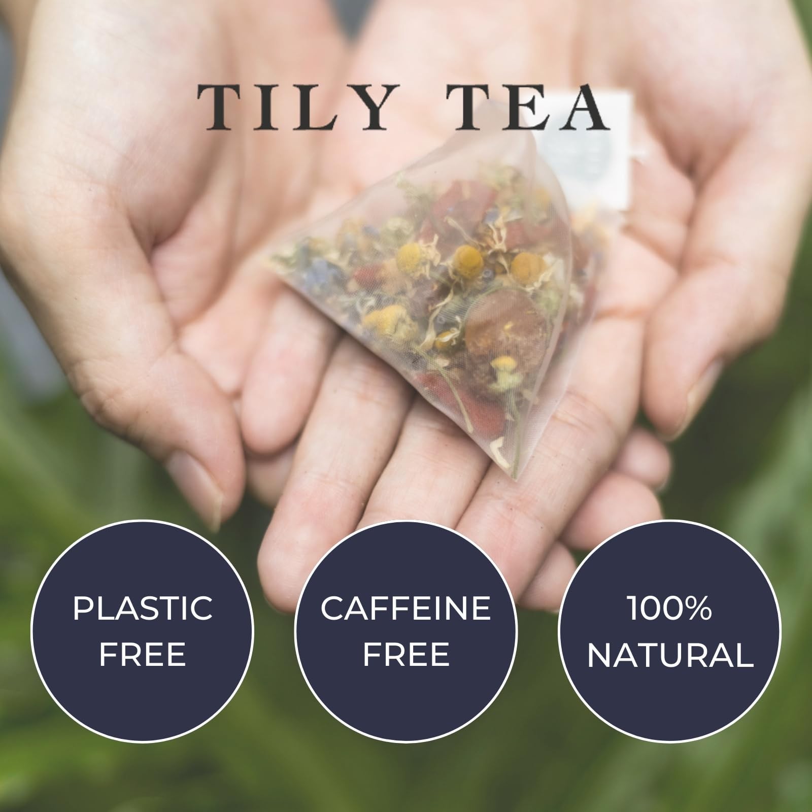 Evening Calm Herbal Tea – Nighttime Tea with Chamomile and Lavender – Caffein…