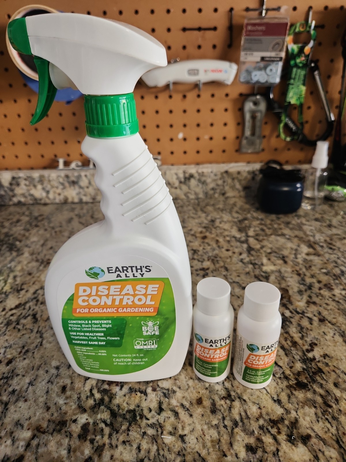 Earths Ally Disease Control 24oz Spray Bottle + Concentrate Refills. Make 2 Gal
