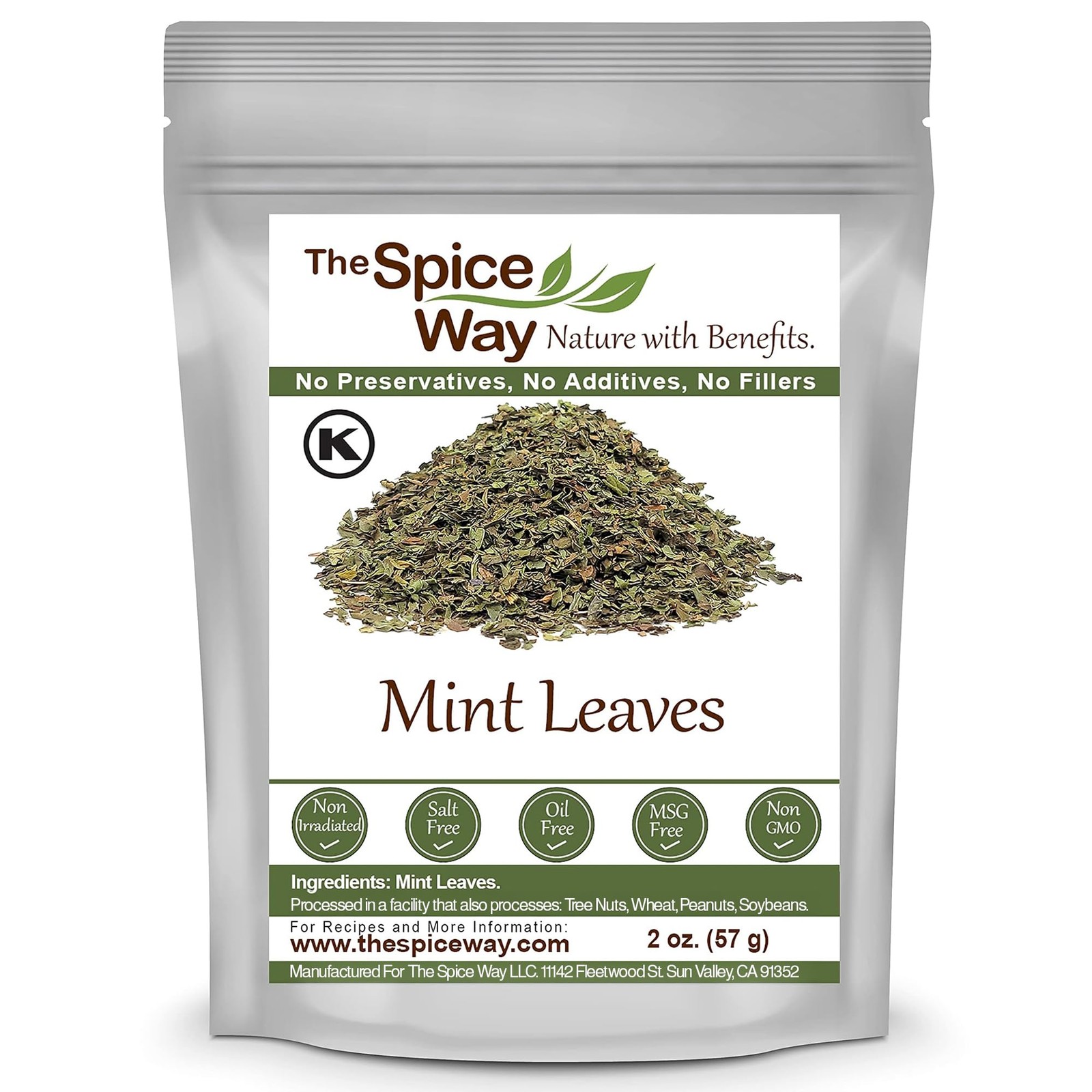 The Spice Way Mint Leaves – (2 oz) dried loose mint leaf