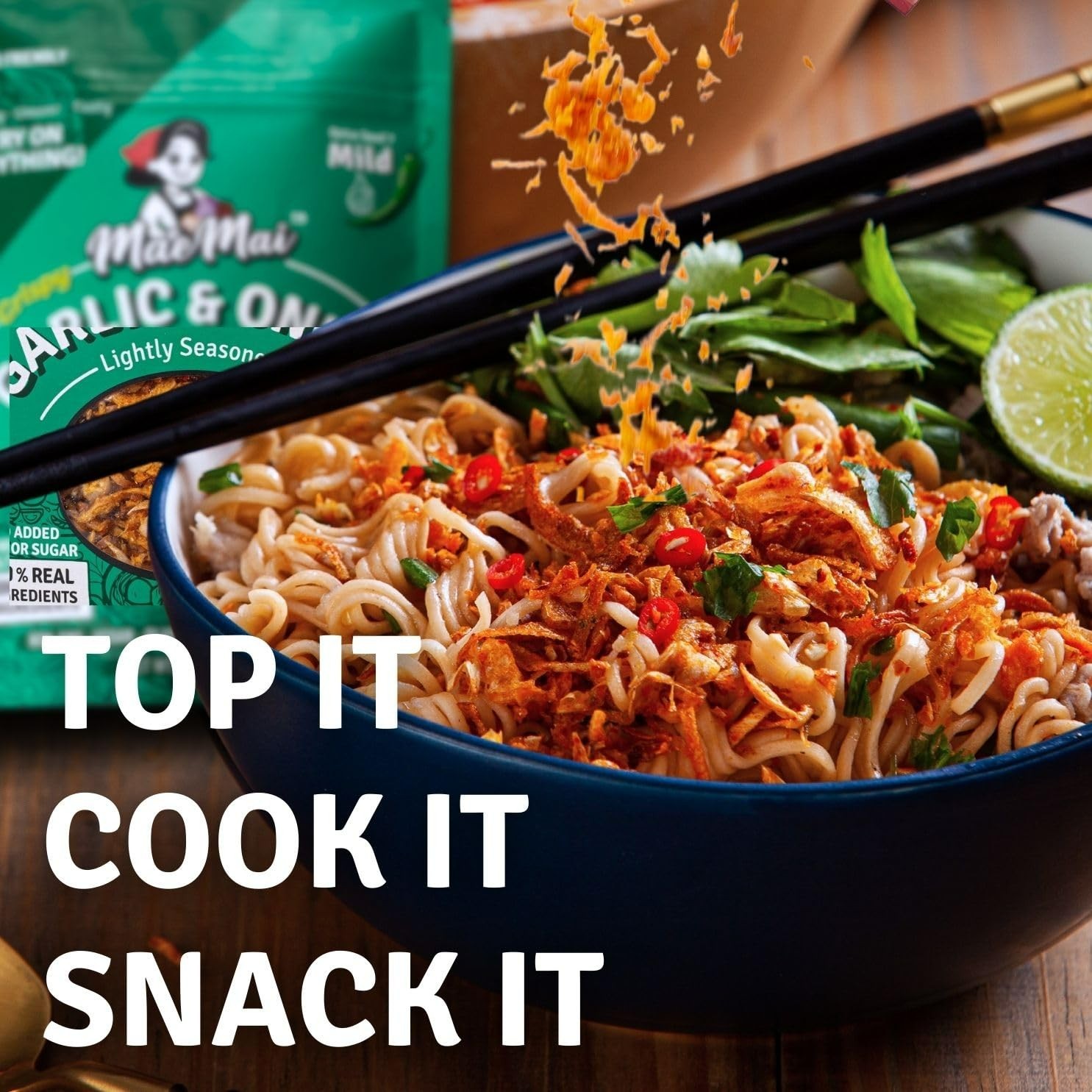 Chili Crisp (MILD Spice) – Premium Onion & Garlic Flakes – Crispy All-Purpose
