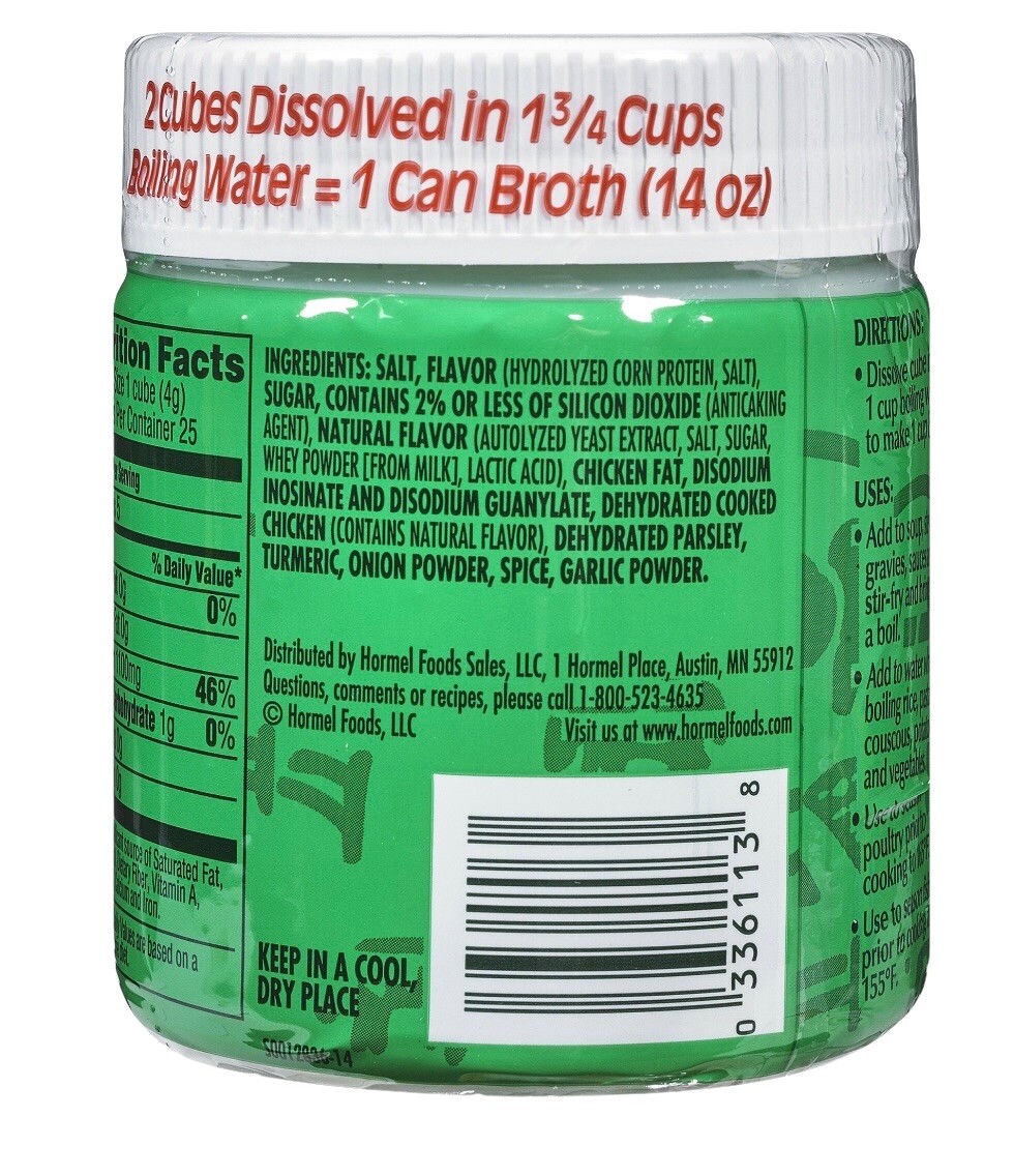2x Herb Ox Chicken Bouillon Cubes 3.25 Oz – 25 Cubes Per Jar (Total = 50 Cubes)