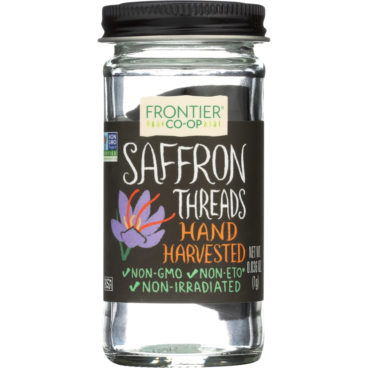 Frontier -Op Saffron Threads 1 Gram By Co-Op Hand Harvested Spice 1 Pack