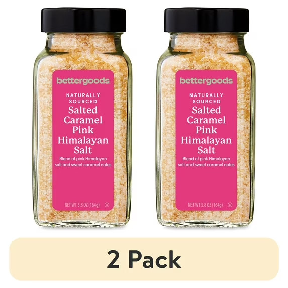 (pack of 2)bettergoods Salted caramel pink Himalayan Salt 5.8 oz(Each)