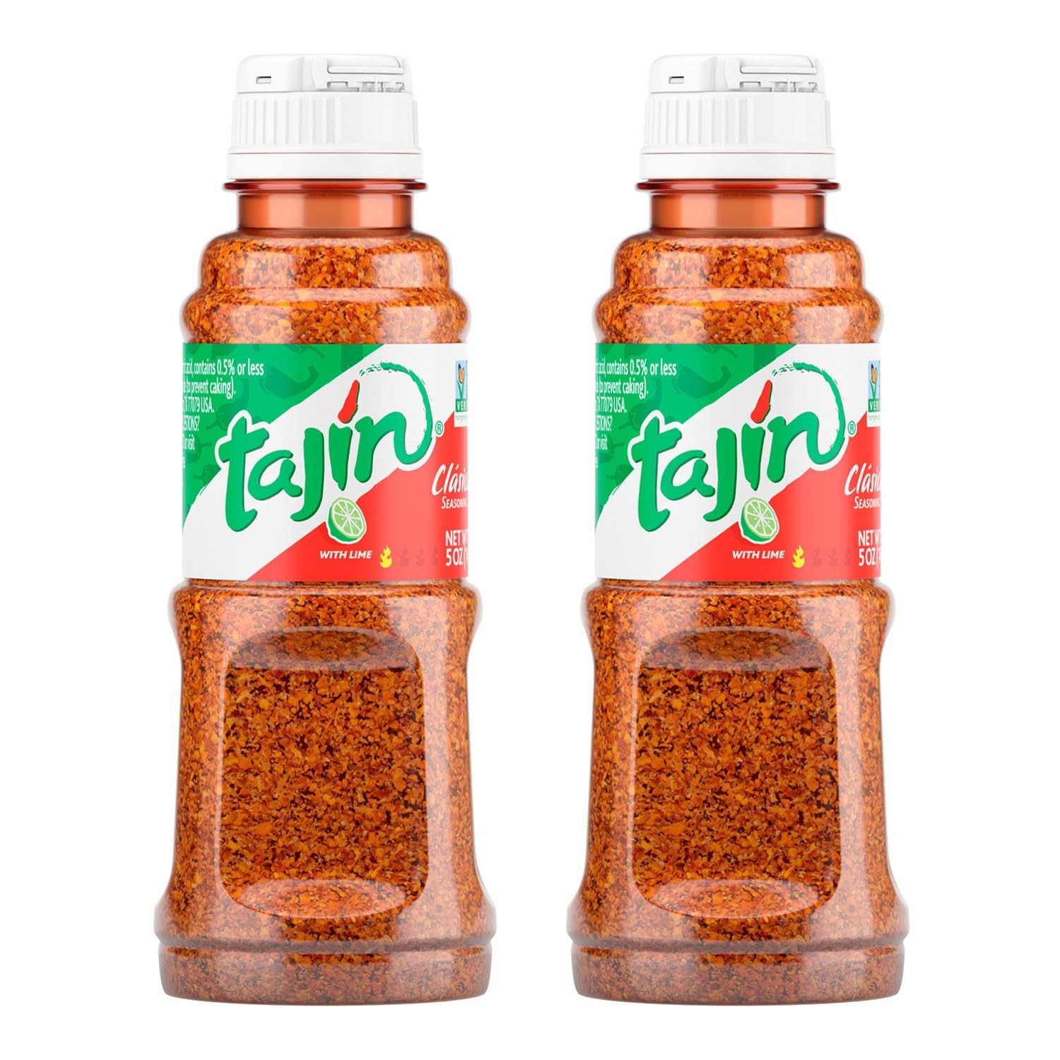 Tajín Clásico Chile Lime Seasoning, 5 oz (Pack of 2) 5 Ounce 2), red