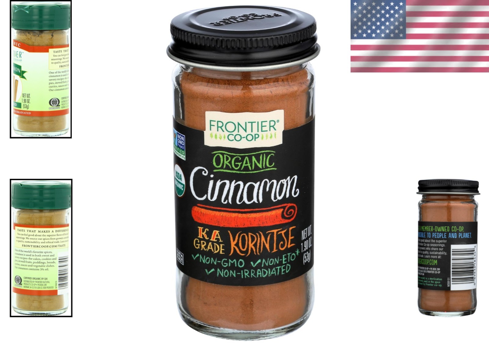 Kosher Certified Organic Ground Cinnamon, 1.9 Ounce – Rich Flavor for All Dishes